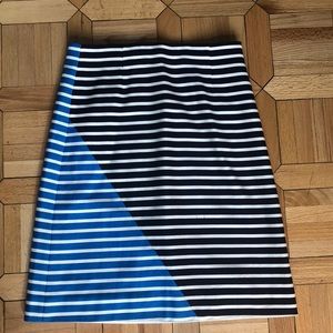 J Crew Striped Pencil Skirt Sz 10